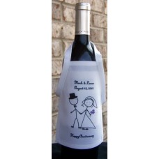 Wine Bottle Apron Anniversary - Personalized
