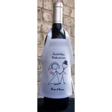 Wine Bottle Apron Bride & Groom - Personalized