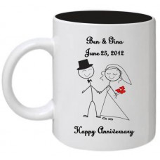 Anniversary Mug Black - Personalized