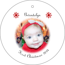 Baby's First Photo Ornament - Personalized