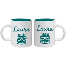 Green Birthday Cake Mug 2 - Personalized