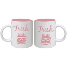 Pink Birthday Cake Mug 2 - Personalized