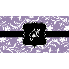 Floral Purple Business Card Case - Personalized