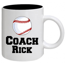 Baseball Coach Name Mug - Personalized
