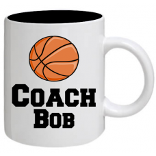 Basketball Coach Name Mug - Personalized