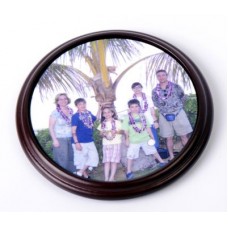 Photo Coaster Mahogany Circle - Personalized