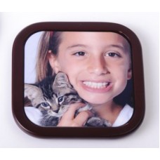 Photo Coaster Mahogany Square - Personalized