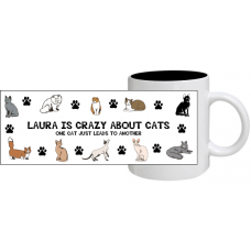 Crazy About Cats Mug - Personalized