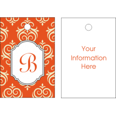 Elegant Orange Luggage/Bag Tag - Personalized