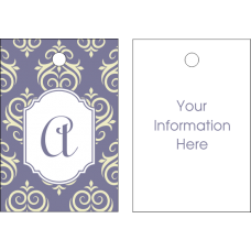 Elegant Purple-White Luggage/Bag Tag - Personalized