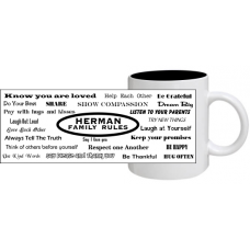 Family Rules Mug - Personalized