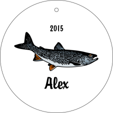 Fishing Lake Trout Ornament - Personalized