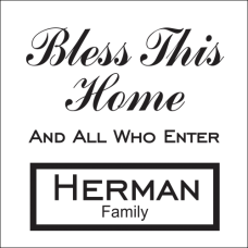 Garden Stake Bless This Home - Personalized