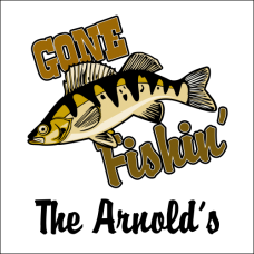 Garden Stake Gone Fishing - Personalized