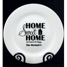 Decorative Plate Home Sweet Home - Personalized
