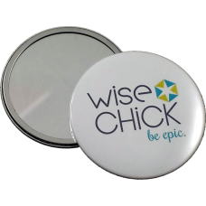 Custom Logo Button Mirror - Personalized