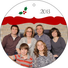 Mistletoe Photo Ornament 2-Sided - Personalized