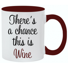 This Might Be Wine Mug Maroon - Personalized