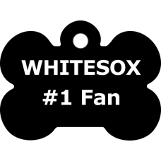 Pet Tag Bone White Sox - Personalized