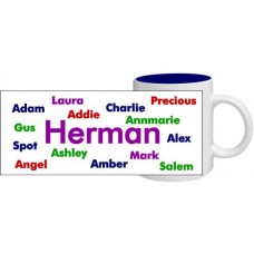 Scramble Name Mug Blue - Personalized