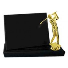 Horizontal Stand-Up Plaque Award Black Custom - Personalized