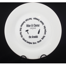 Decorative Plate Wine and Cheese Circle - Personalized