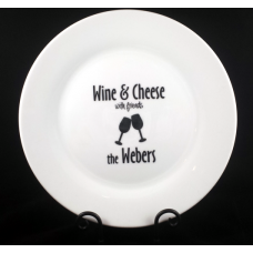 Decorative Plate Wine and Cheese with Friends - Personalized