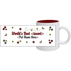 World's Best Mug Maroon - Personalized