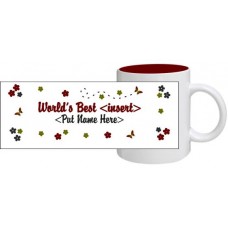 World's Best Mug Maroon - Personalized