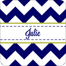 Coaster Zig Zag Blue-Green - Personalized